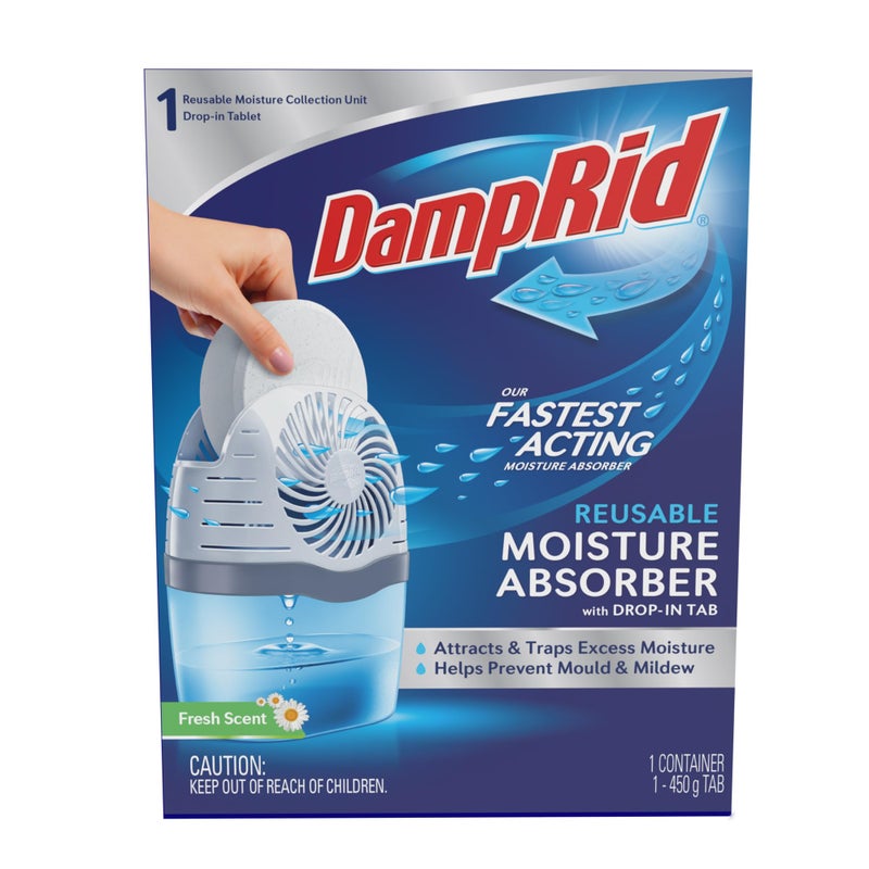 DampRid Fresh Scent Drop-In Tab Moisture Absorber Starter Kit - Image 1